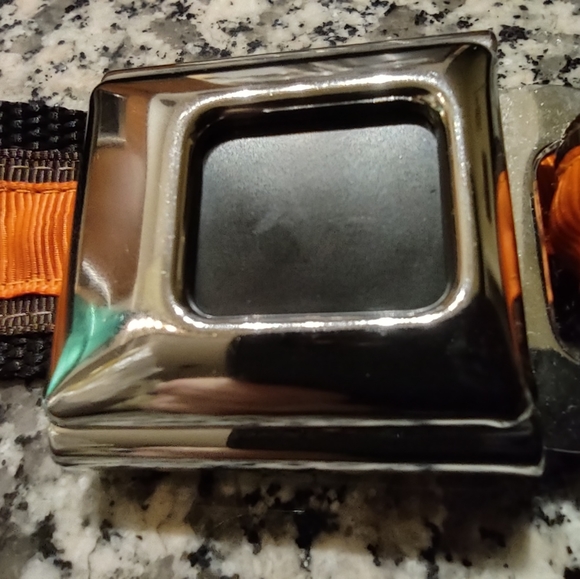 Orange and Black Seatbelt Belt - Picture 2 of 7